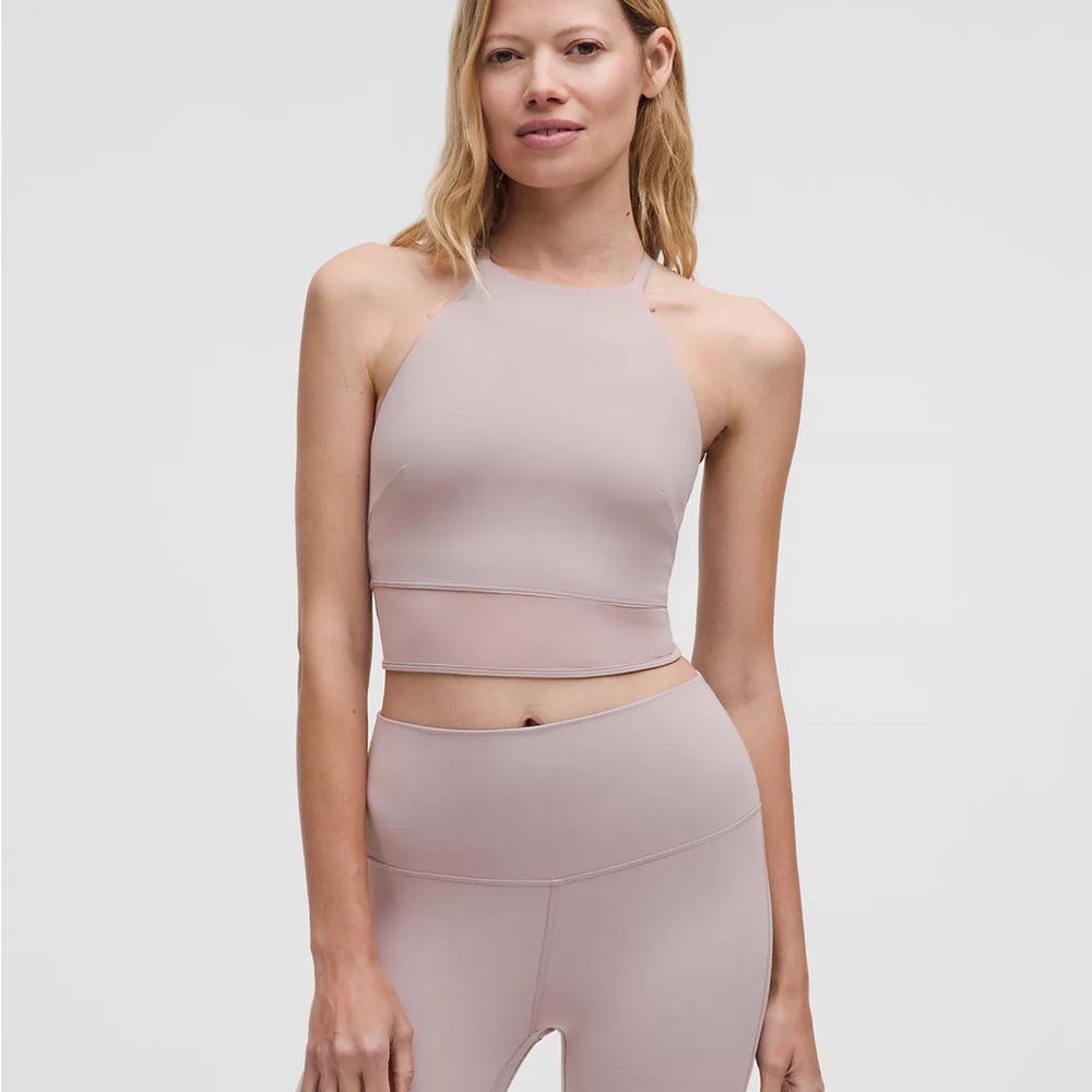 Lululemon Athletica Halter Neck Sports Bra - Mauve Grey